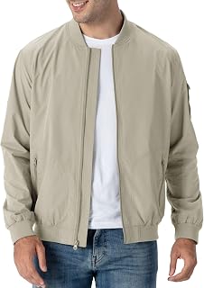 Rdruko Men's Lightweight Bomber Jacket Causal Fashion Stylish Windbreaker Light Jacket