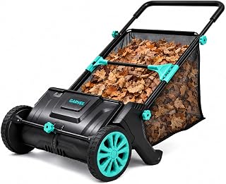 21" Manual Push Lawn Sweeper, 3.5 Cu. Ft. Collector, 4 Rotating Brushes | Tool-Free Height Adjustment · No Gas or Electricity · Ergonomic Handle · For Lawn, Yard, Patio, Driveway & Sidewalk