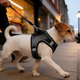 Dog Harness No Pull, Double Mesh Vest Harness, Small Medium Dogs, Adjustable Soft Choke Free Pet Harness (XS)