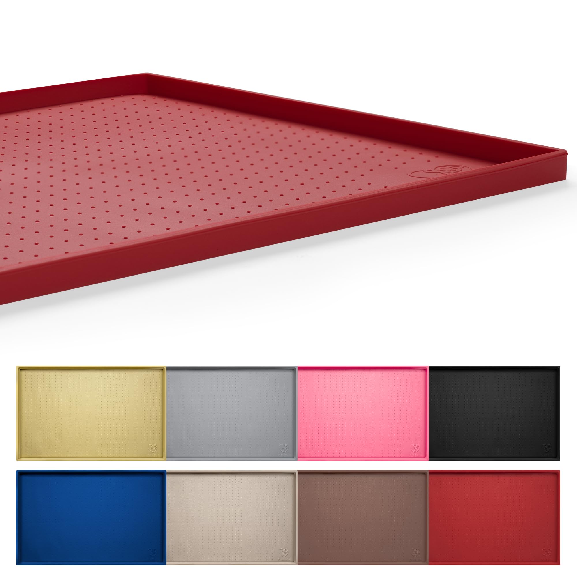 Hubulk Dog Feeding Mat,100% Waterproof Food Grade Silicone Pet Food and Water Bo