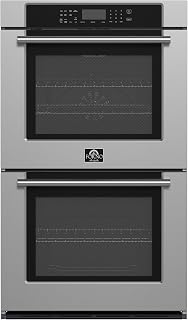 FORNO Villarosa Electric 30" Inch. Built-In Double Wall Oven Glass Touch Controls, Auto Cooking and Steam Cleaning - 10.0 Cubic Ft. Stainless Steel Convection Wall Oven with Air-Fry Function