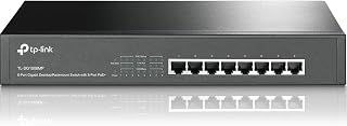 TP-Link 8 Port Gigabit PoE Switch | 8 PoE+ Ports @126W | Plug & Play | Limited Lifetime Protection | Desktop/ Rackmount | Prioritized Power Supply | Sturdy Metal | Shielded Ports (TL-SG1008MP)