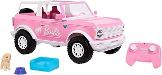 ​Hot Wheels RC Barbie Ford Bronco, Remote-Control Toy Car | Includes Puppy Accessory, Dog Bed & Bowl, Plus Stickers for Customization, Fits 2 Dolls​​