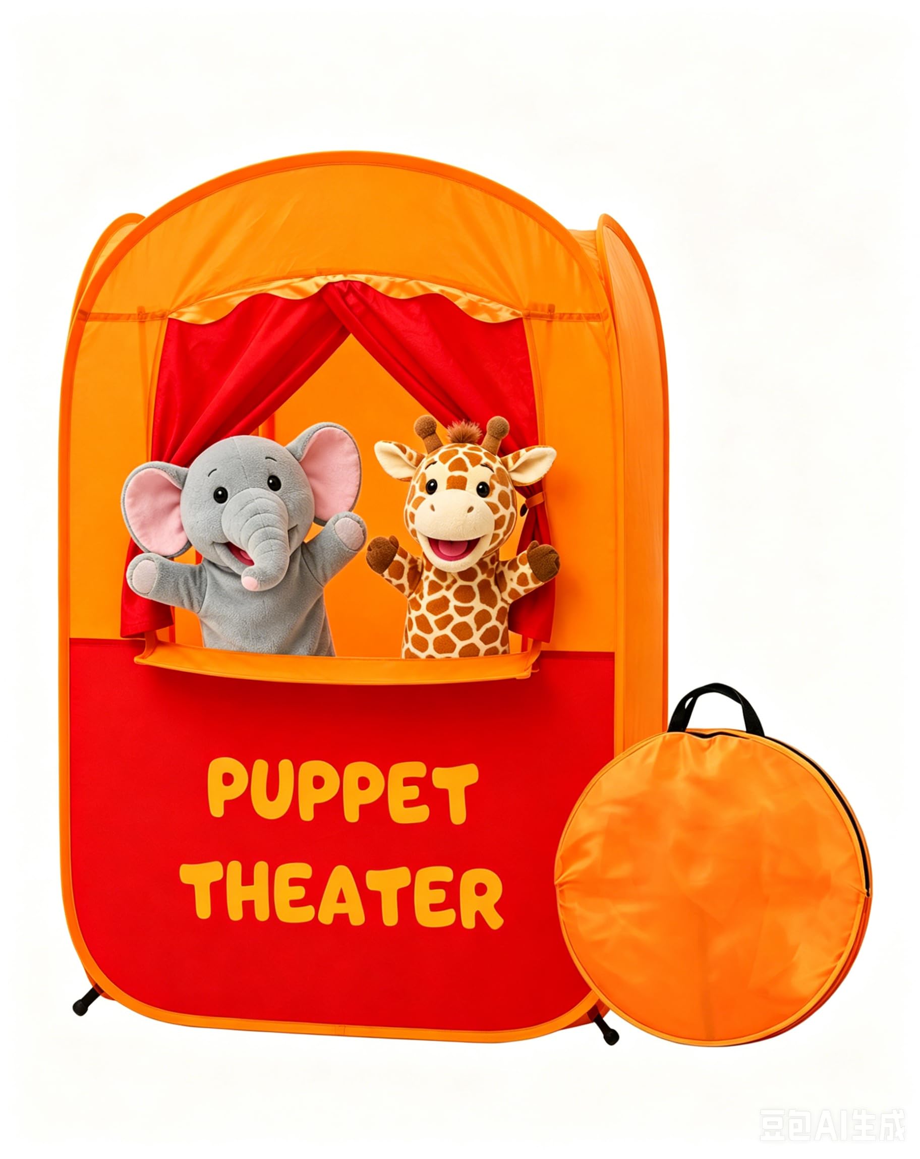 COLA&RULA Puppet Theater for Kids Ages 3-8, Portable Pop-Up Puppet Stage, Theate