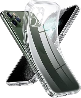 Supdeal Crystal Clear Case for iPhone 11 Pro, [Not Yellowing] [Camera Protection] [Military Grade Drop Tested] Transparent Shockproof Protective Soft Silicone Slim Cover, 5.8 inch, Transparent