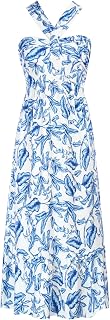 GRACE KARIN Womens Summer Floral Halter Boho Maxi Dresses