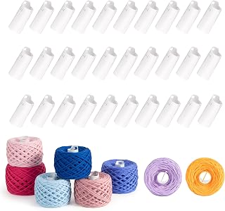 Caydo 30pcs Reusable Yarn Cake Tubes for Our Electric Yarn Winders M1 | Keep Perfect Cake Shape, Stackable Tube for Tidy Yarn Storage, Practical Knitting & Crochet Accessory Tool for Craft Lovers
