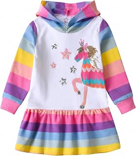 VIKITA - Girls Long Sleeve Cotton Embroidery Dress 2-8 Years