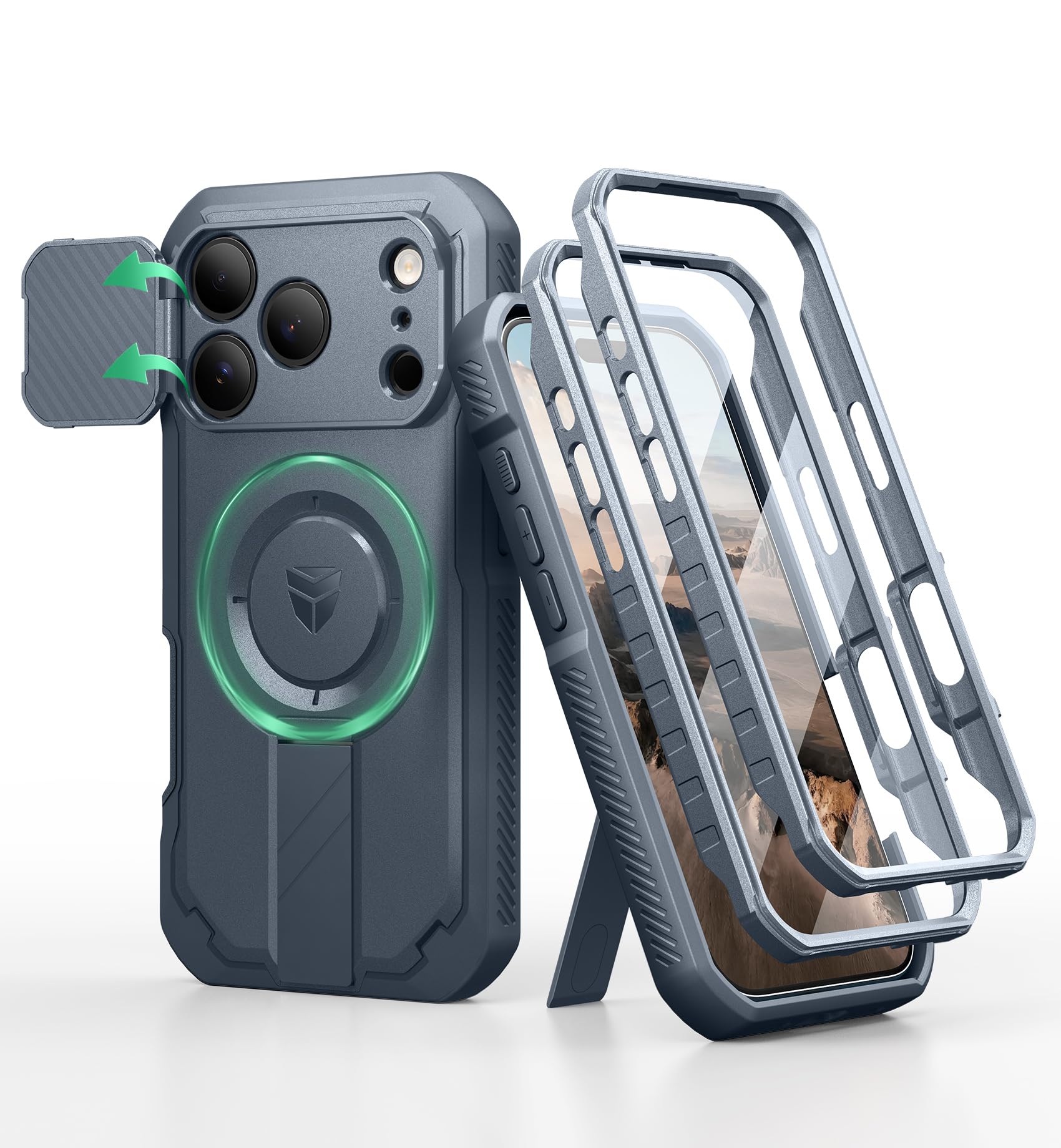 Dexnor Compatible with iPhone 14 Pro Case with Camera Cover Sliding & Adjustable