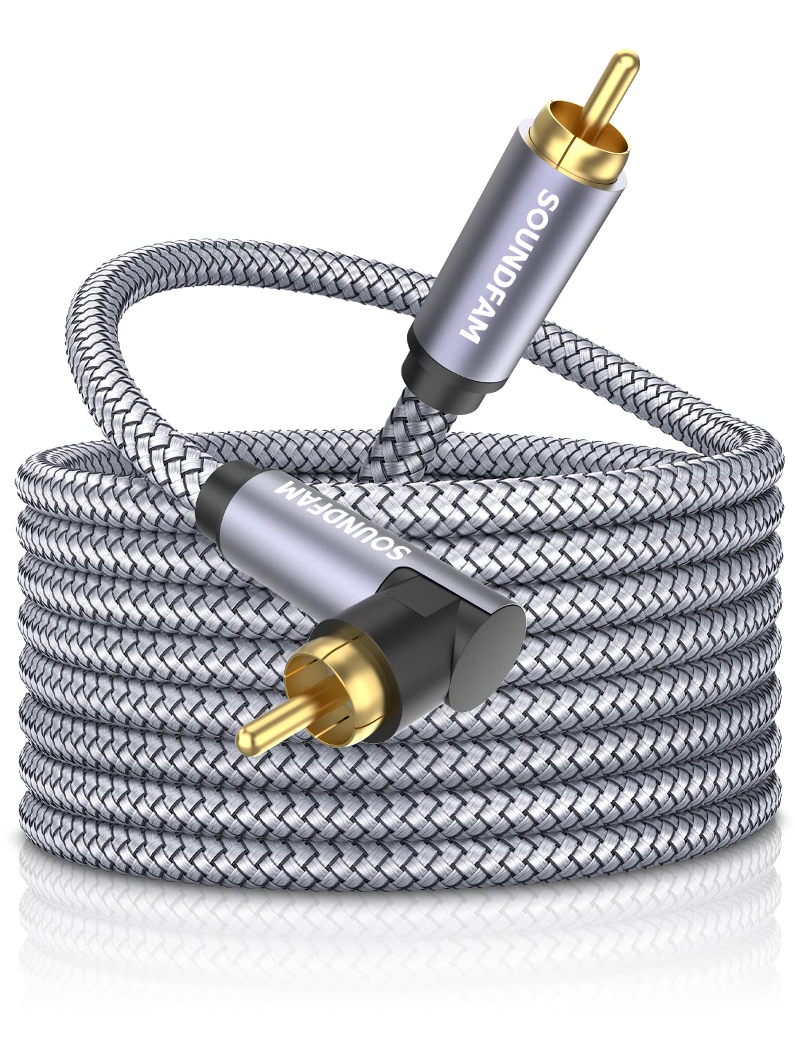 90 Degree RCA Cable Subwoofer Cable Right Angle Digital Coaxial RCA Cable Male t