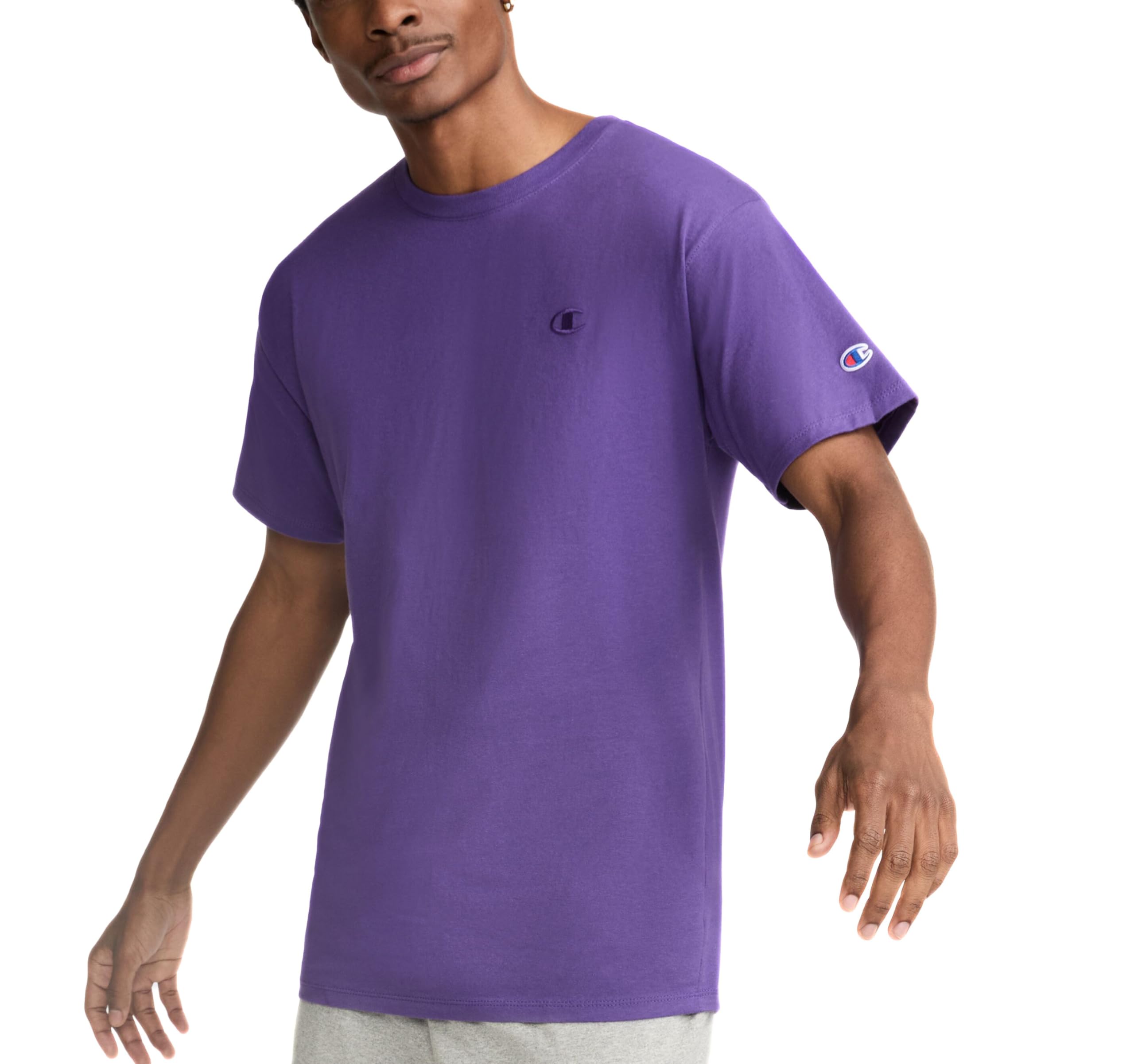 Champion Men's Classic Short Sleeve T-Shirt, Standard Fit, Midweight 100% Cotton