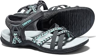 UBFEN Sandales de sport pour femme avec support pour la plage, les vacances, le camping