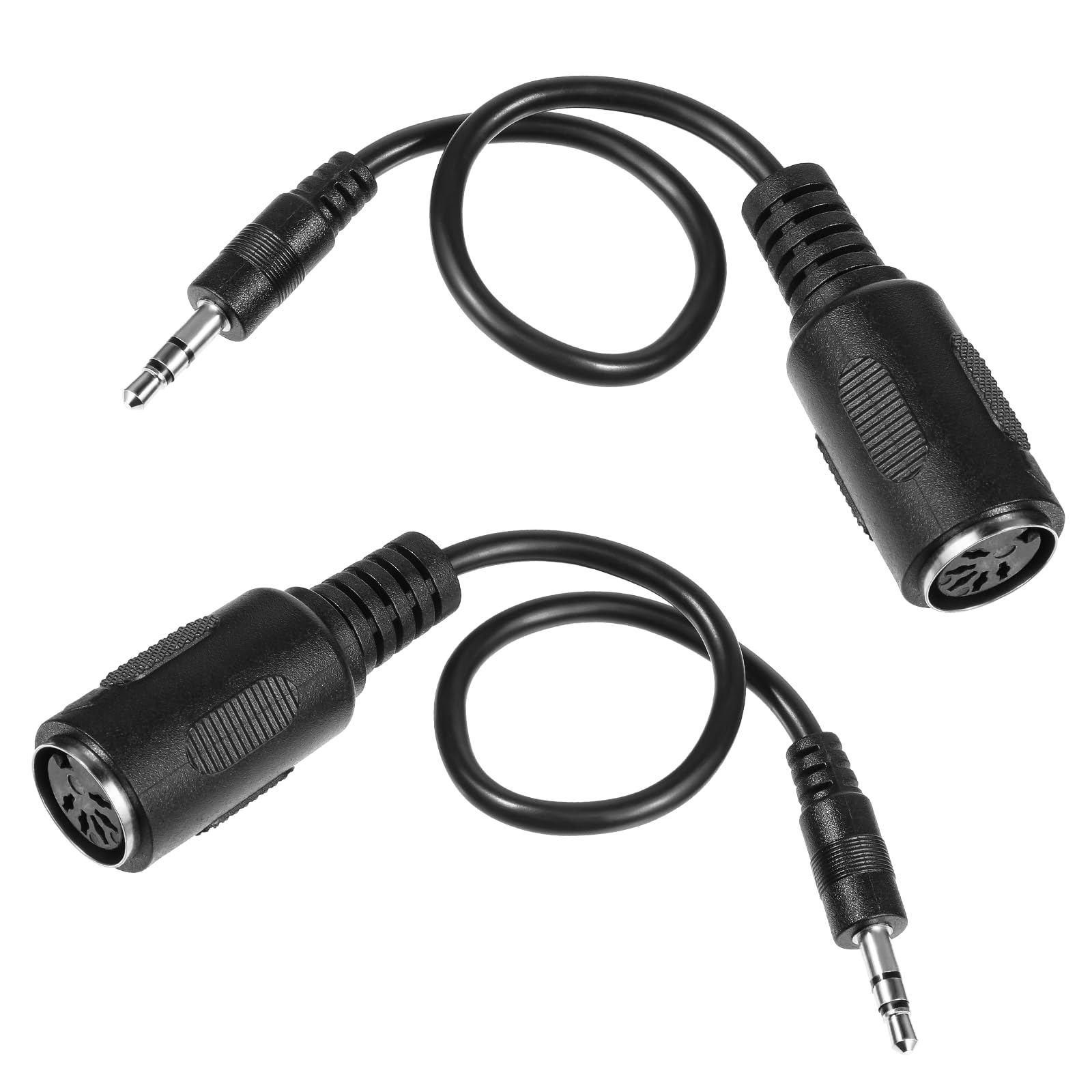 2 Pack of Type-A MIDI to 3.5mm Adapter, 9.5" MIDI Female to TRS 3.5mm Male Break