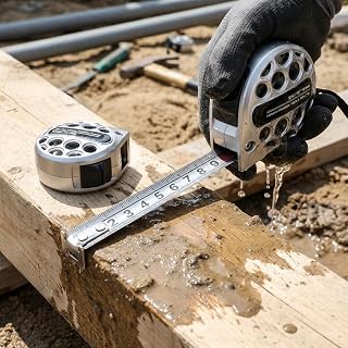 9.8M Stainless Steel Retractable Tape with Double Sided Scale Waterproof Portable Retractable Tape for Home Agricultural Industrial Woodworking