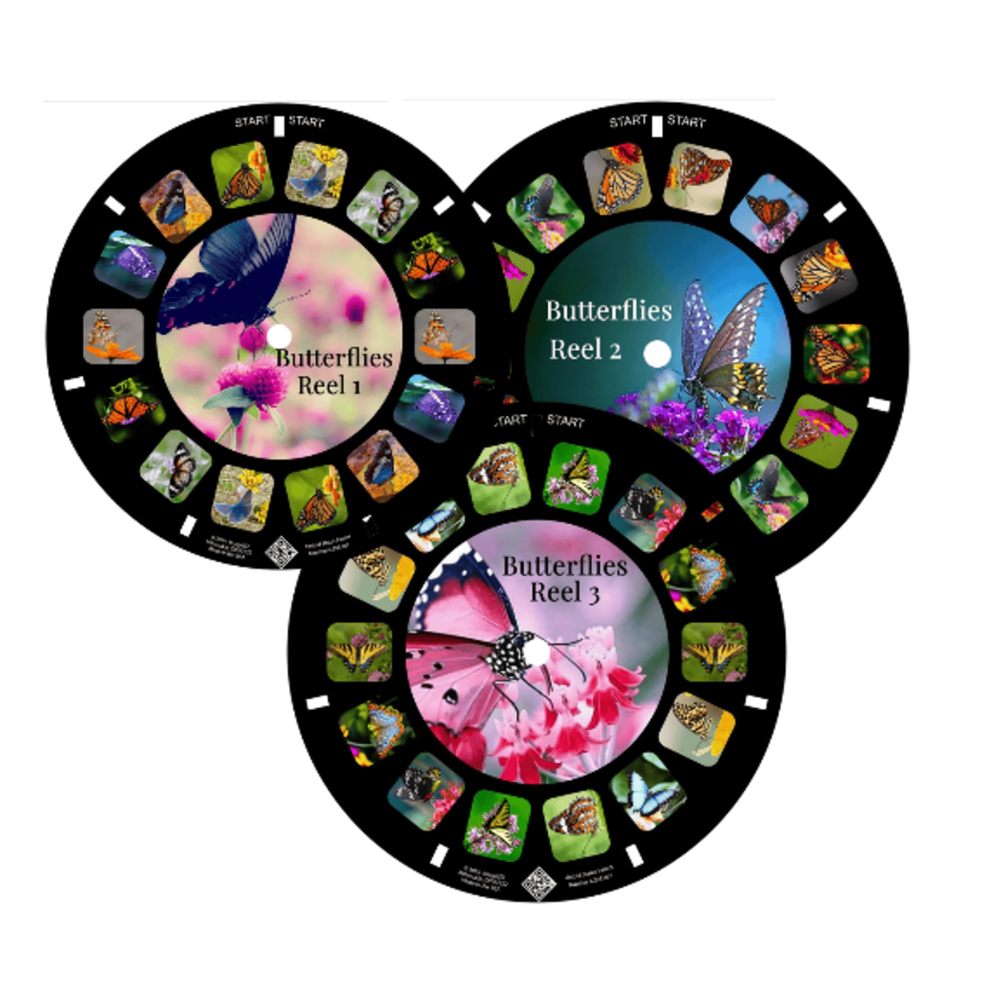 MayKo Butterfly Reels for Viewfinder. Compatible with Viewmaster Classic Viewers