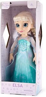 Disney Store Official Elsa Doll with Toy Hair Brush, Frozen, 40.5cm / 16", Once Upon a Story Collection, Age 3+