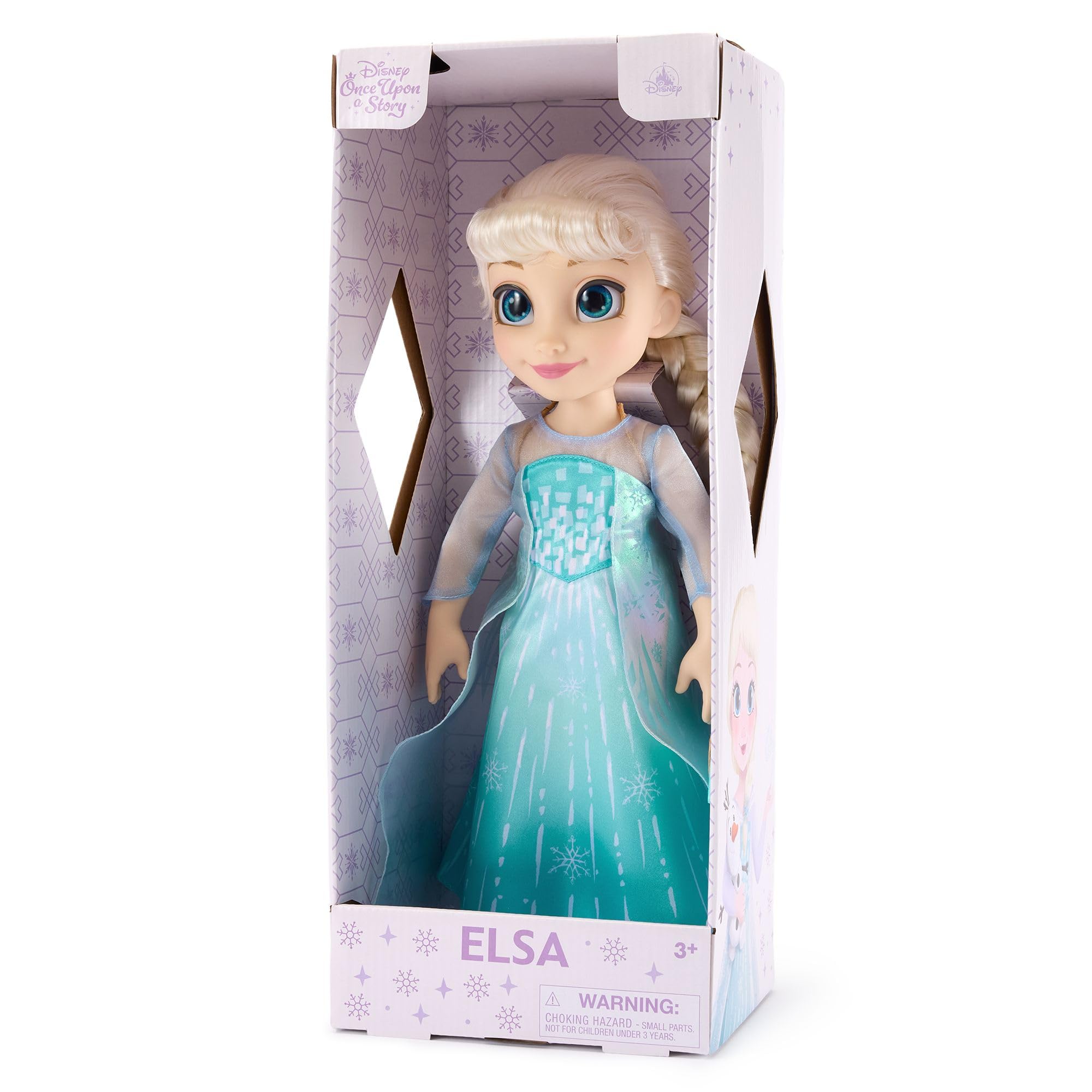 Disney Store Official Elsa Doll with Toy Hair Brush, Frozen, 40.5cm / 16", Once 