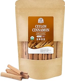 52USA Organic Ceylon Cinnamon Sticks, 1 Ounce (Pack of 1), True Cinnamon Farmed in Sri Lanka, Whole Cinnamon Sticks Bulk, Vegan, Non GMO, 28g