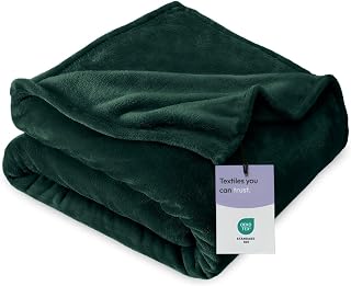Aspire Homeware Emerald Green Queen Fleece Blanket Sofa Throw 200x240cm