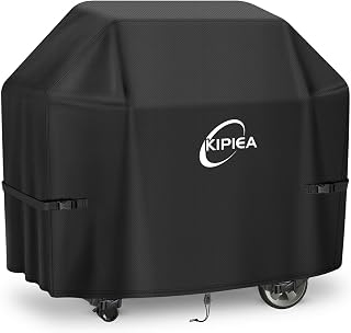 Kipiea 52-Inch Heavy Duty BBQ Cover for Weber Spirit 300 Series Grills, Including Spirit E-310, E-330 & S-315, 500D Waterproof Grill Cover with Windproof Buckles, UV Resistant, No Tear, No Fading