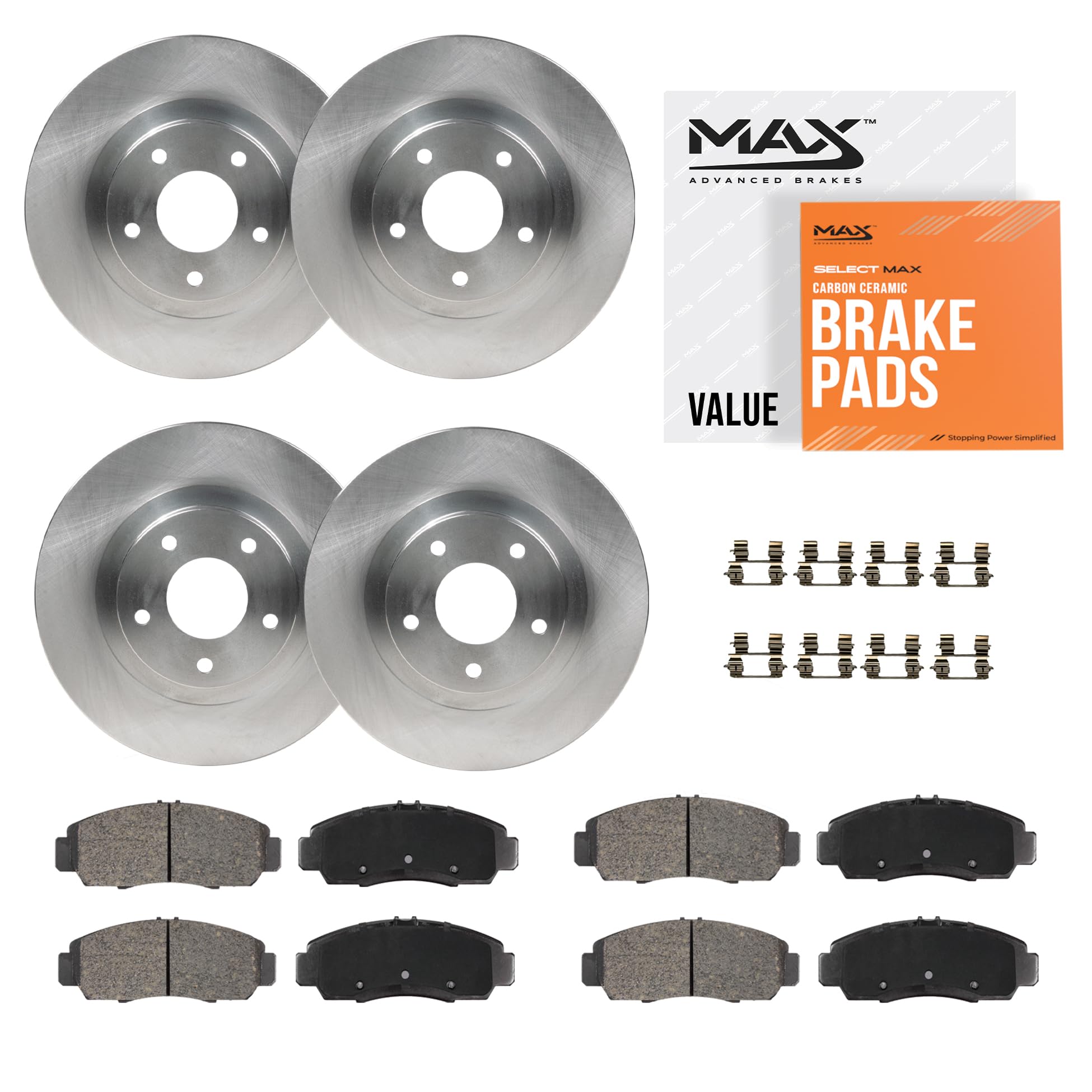 Max Advanced Brakes Front & Rear Brake Kit For Ford F-150 | Fits 2021-2023 Ford 