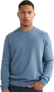 Men`s Crewneck Jumper 100% Cotton Premium Quality Soft Touch Long Sleeve Pullover Essential Style Knitted Sweaters for Men