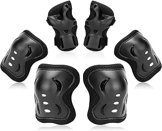 RUNDONG Knee Pads Elbow Pad Wrist Guards Kids Inline Skating Protective Set | Knee 3 in1 Gear for 3-15 Years Children Roller Skates, Cycling, BMX Bike, Skateboard, Skatings, Scooter Riding Sport