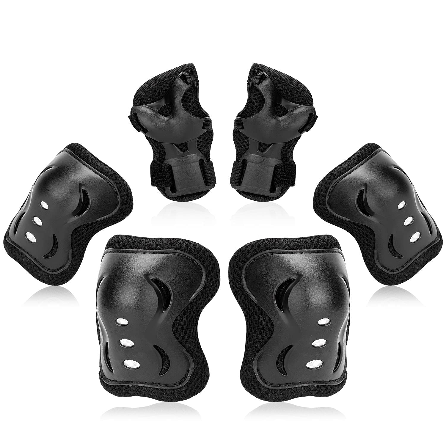 RUNDONG Knee Pads Elbow Pad Wrist Guards Kids Inline Skating Protective Set | Kn