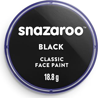 Snazaroo Halloween Classic Face and Body Paint, Black Colour, Water Based, Easily Washable, SFX Makeup
