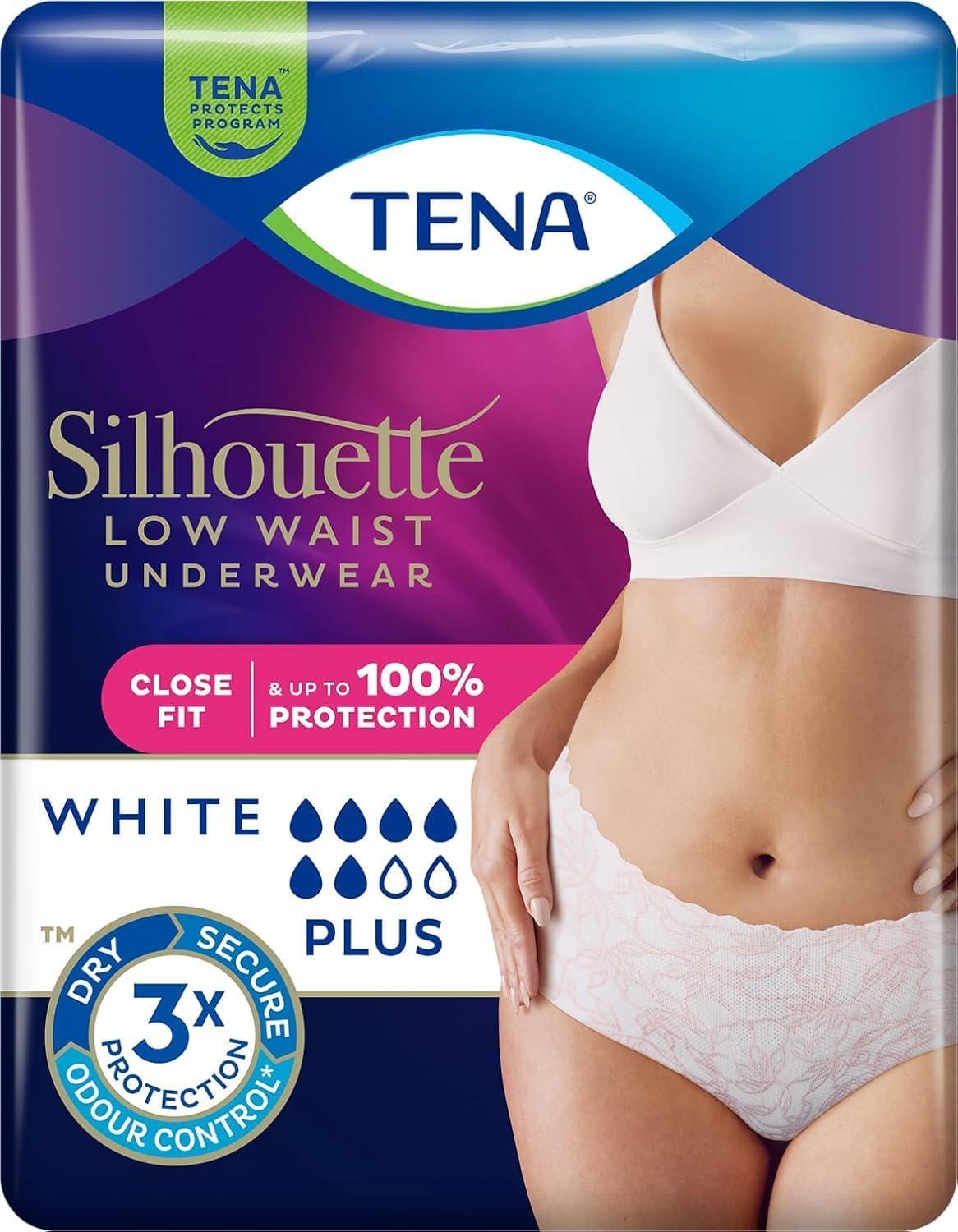 Tena Lady Silhouette Plus - Large - 6 Packs of 10