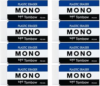 トンボ鉛筆 MONO 消しゴム PE04 小学生から (低学年にもピッタリのスタンダードサイズ) 8個 JCA-811AZ