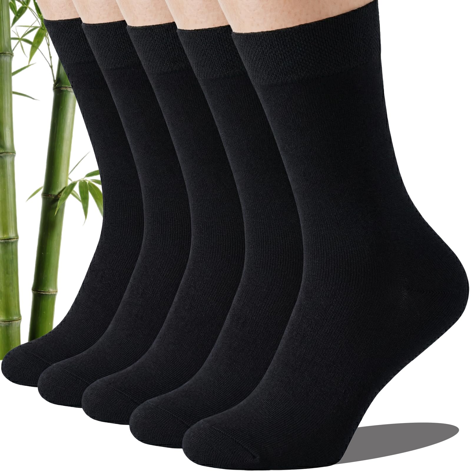 Bambus Socken Herren & Damen, 5/10 Paar Weich Komfortbund