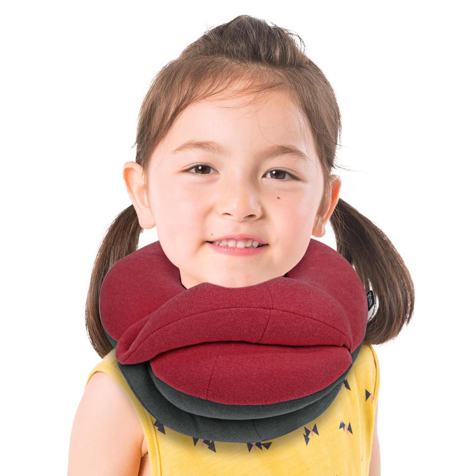 BUYUE Kids Travel Pillows for Airplane, 360° Head Support Sleeping Essentials fo