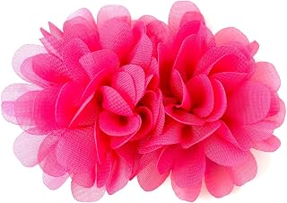 Hot Pink Flower Hair Clip, Chiffon Floral Hair Accessory