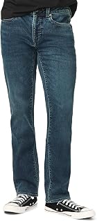 Buffalo David Bitton Men's Straight Six Jeans, Whiskered Fleece