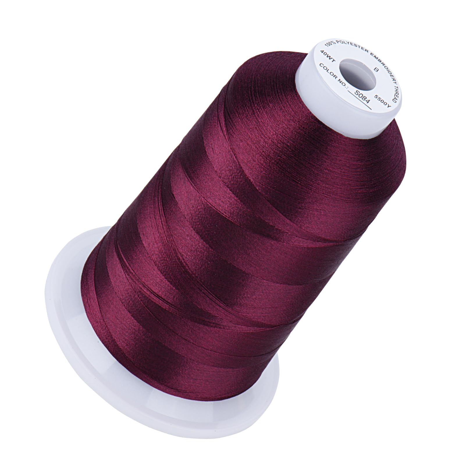 Simthread 5500Yds 40WT Polyester Embroidery Thread Burgundy Cherry S084 | High-y