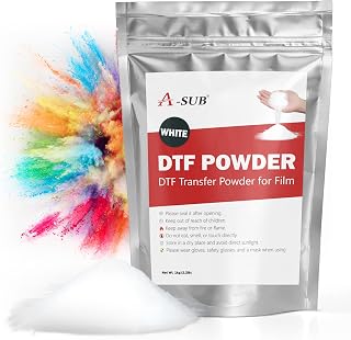 A-SUB DTF Powder White 1KG / 35.3 oz | DTF Transfer Powder, Hot Melt Adhesive for Sublimation, for Digital Prints on Any Color and Material Fabric