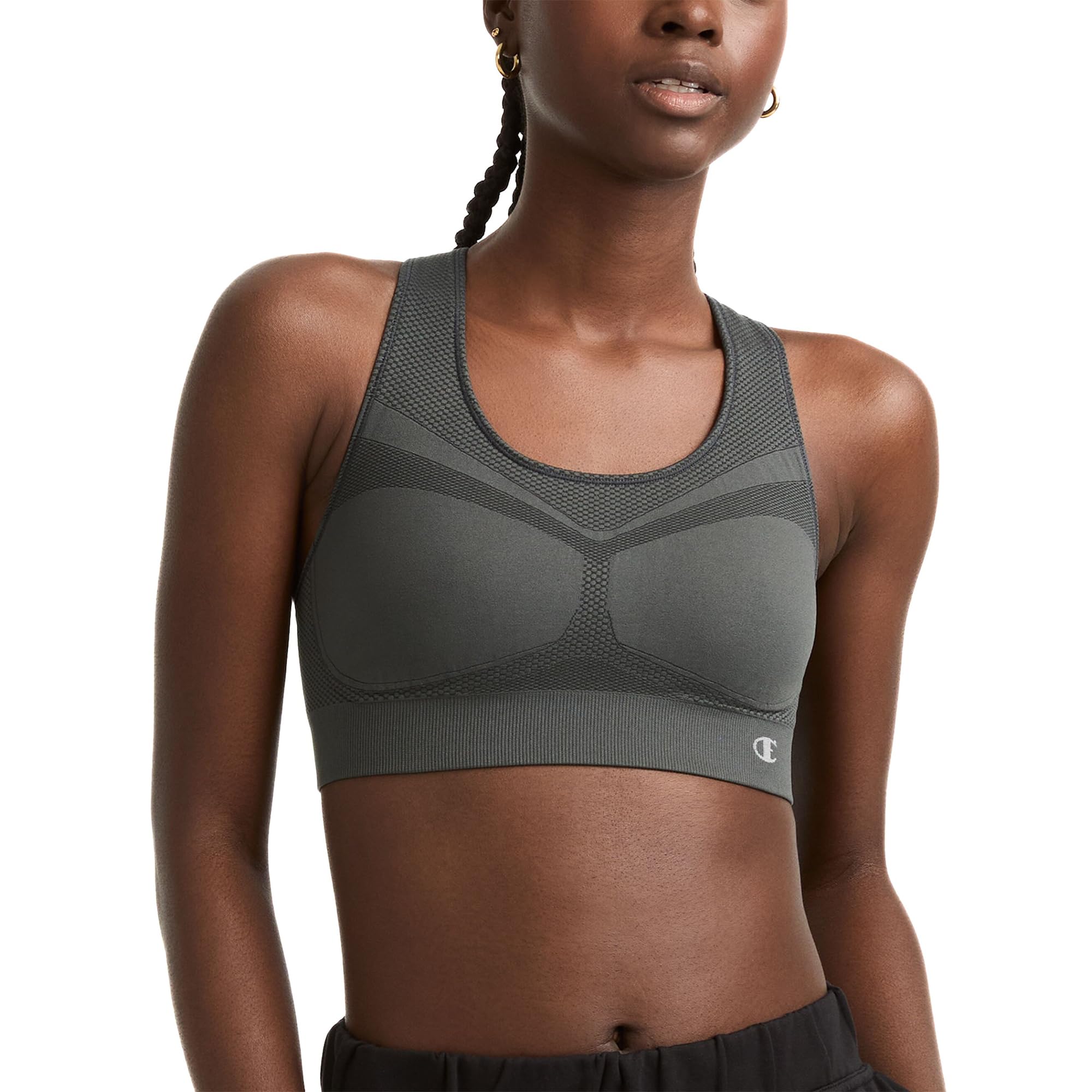 Champion Sports Bra, Infinity Racerback, Moderate Support, Seamless Sports Bra f
