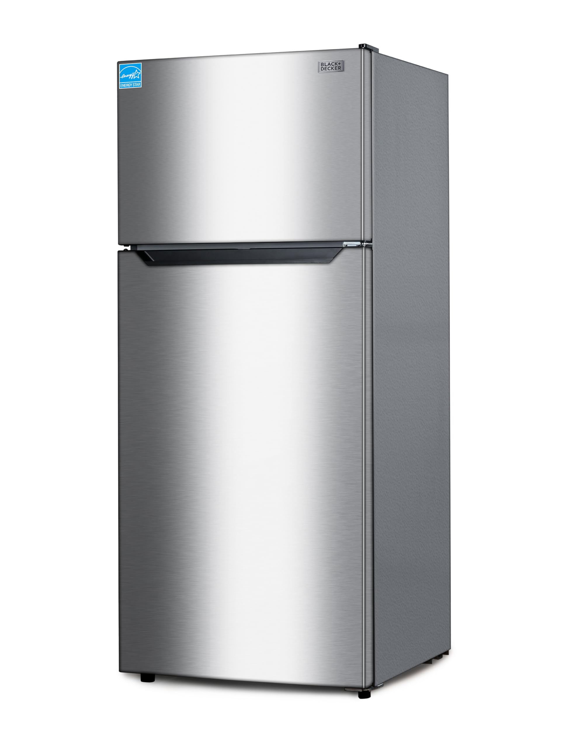 BLACK+DECKER 14.6 Cu. Ft. Top Mount Refrigerator, BR1460HS, Stainless Look | 2 D