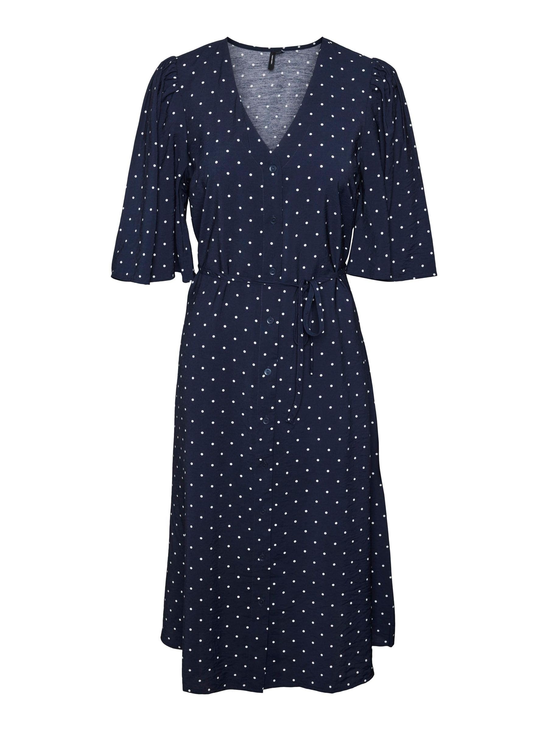 Vero Moda Vmjosie Wvn Ga - Camiseta de Becerro 3/4 Vestido Mujer (Pack de 1)