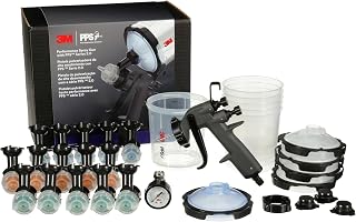 3M Performance Spray Gun Starter Kit, 26778 | Includes PPS 2.0 Paint Spray Cup System, 15 Repl. Gravity HVLP Atomizing Heads; Air Control Valve
