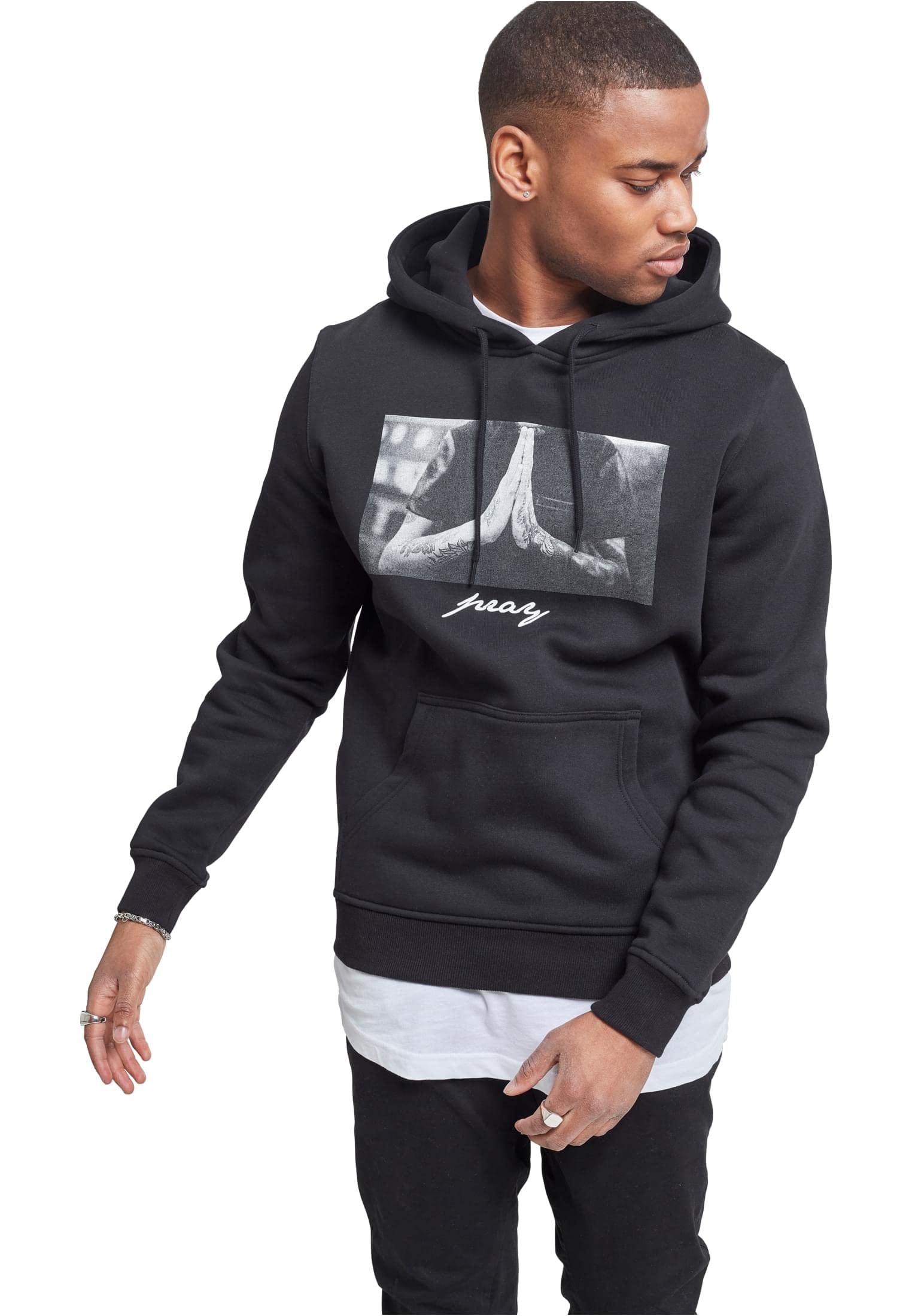 MISTER TEE Men's Hooded Sweatshirt with Kangaroo Pocket, Long Sleeve Sweatshirt 
