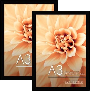 Americanflat A3 Picture Frame 2-Pack - Engineered Wood - Black