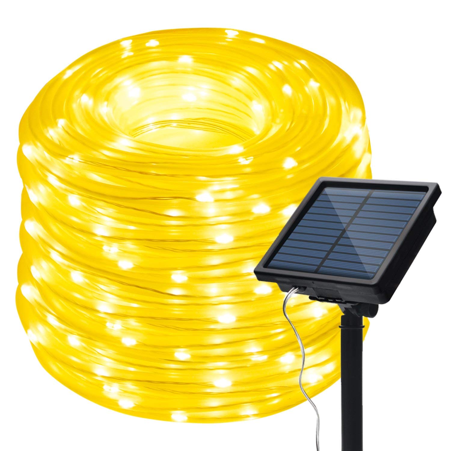 Solar Rope Lights Outdoor,KINGCOO Waterproof 72FT 200LED Tube Copper Wire Pipe T