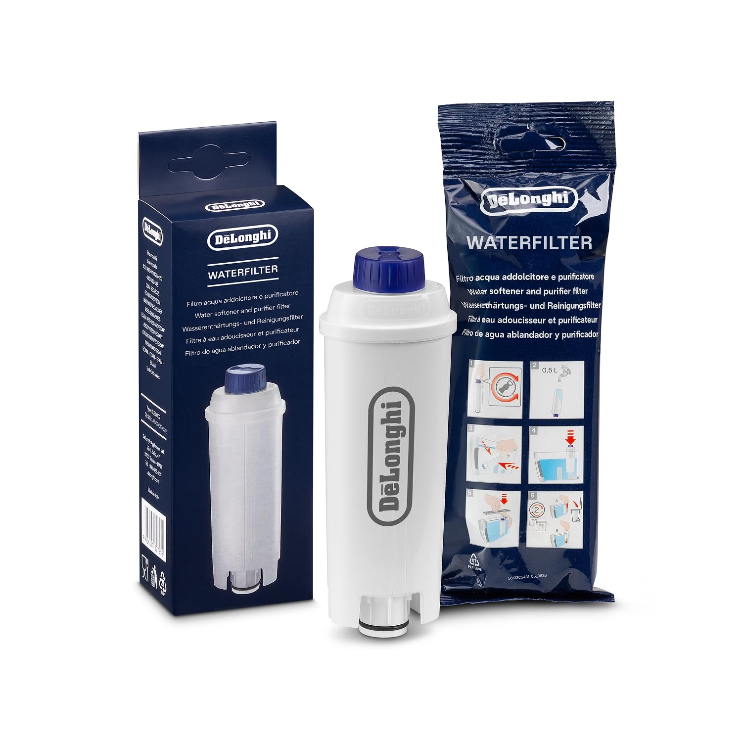 De'Longhi DLS C002 Direct Flow White - Water Filter | DLSC002 Water Softener Fil