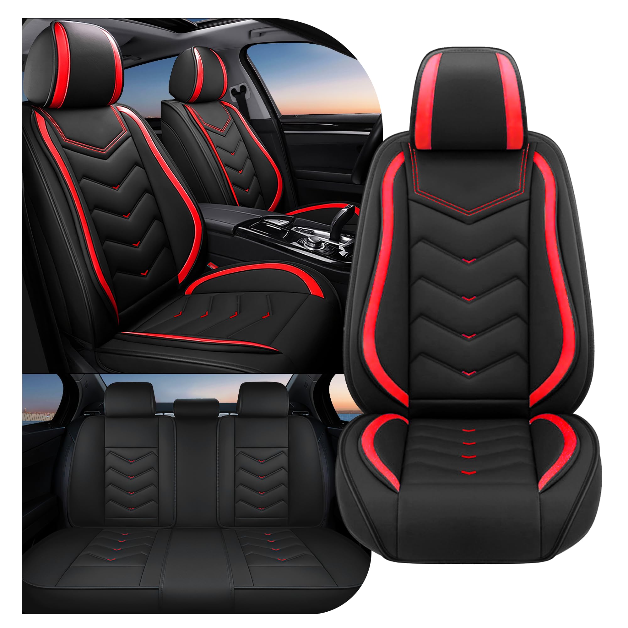 Car Seat Covers Fit for Honda 2000-2026, Stylish Sport Seat Covers, Waterproof W