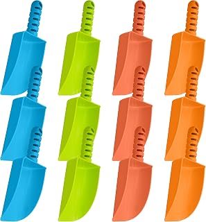 4E's Novelty 12 Pack Sand Shovel for Kids Bulk, Heavy Duty Plastic Beach Shovels - Great for Planting, Party Favors, Group Acitivity, Toddler Digging & Gardening Shovel, Sandbox Toys