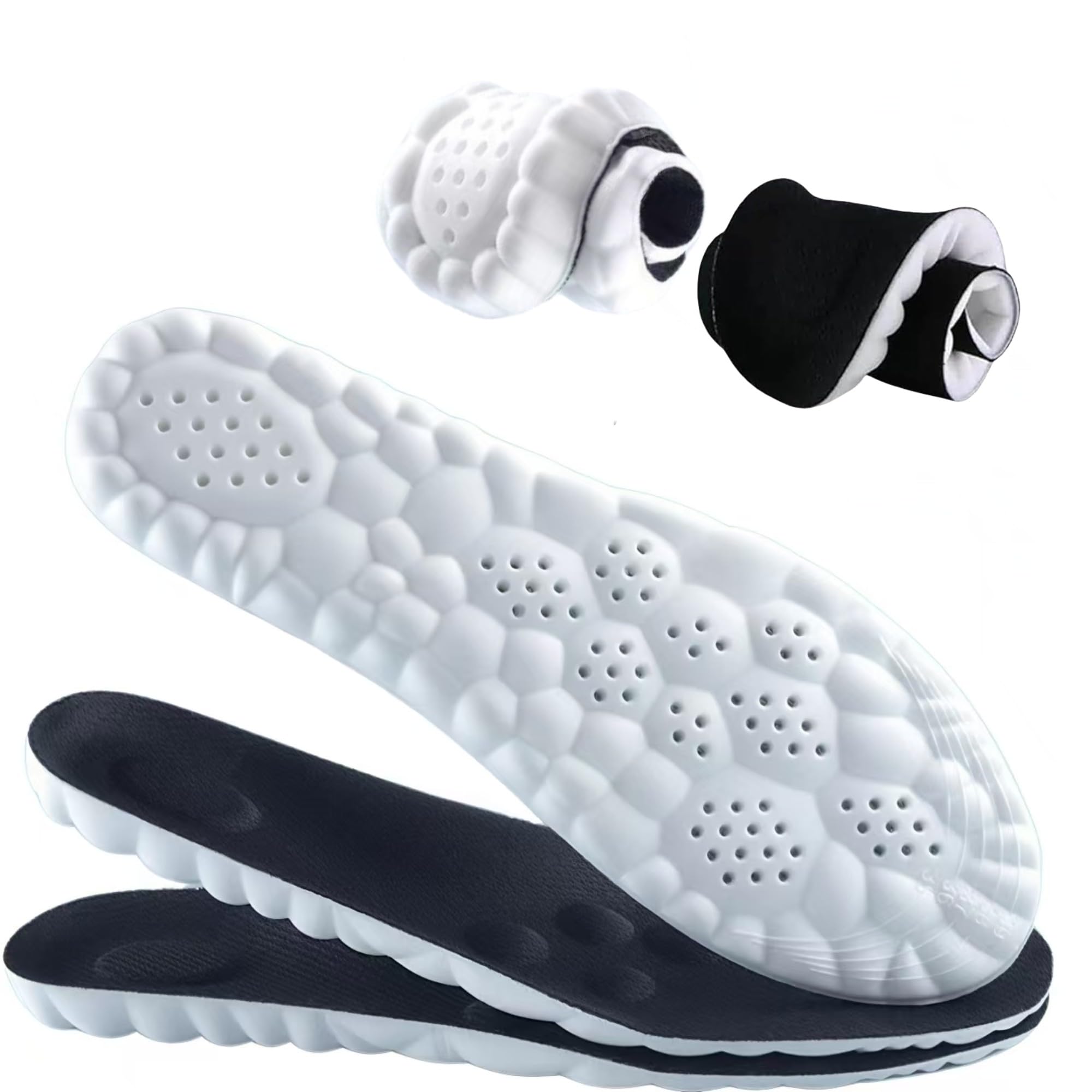 Memory Foam Insoles, Cuttable Arch Support Anti-Fatigue Pain Relief Massage Inse
