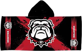 Northwest Georgia Bulldogs NCAA Crossout Youth Microfiber Hooded Towel, 22 x 51 in