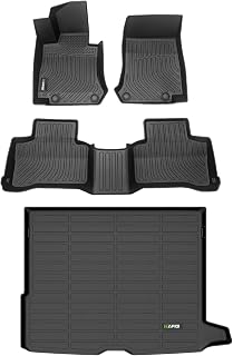 HAFIDI® Floor Mats &amp; Cargo Liner Set Fit for 2016-2022 Mercedes Benz GLC&amp; GLC 250&amp; GLC 300&amp; GLC 350e (Not for Coupe) All Weather TPE Anti-Slip Full Set Floor Liners Custom Accessories - Black